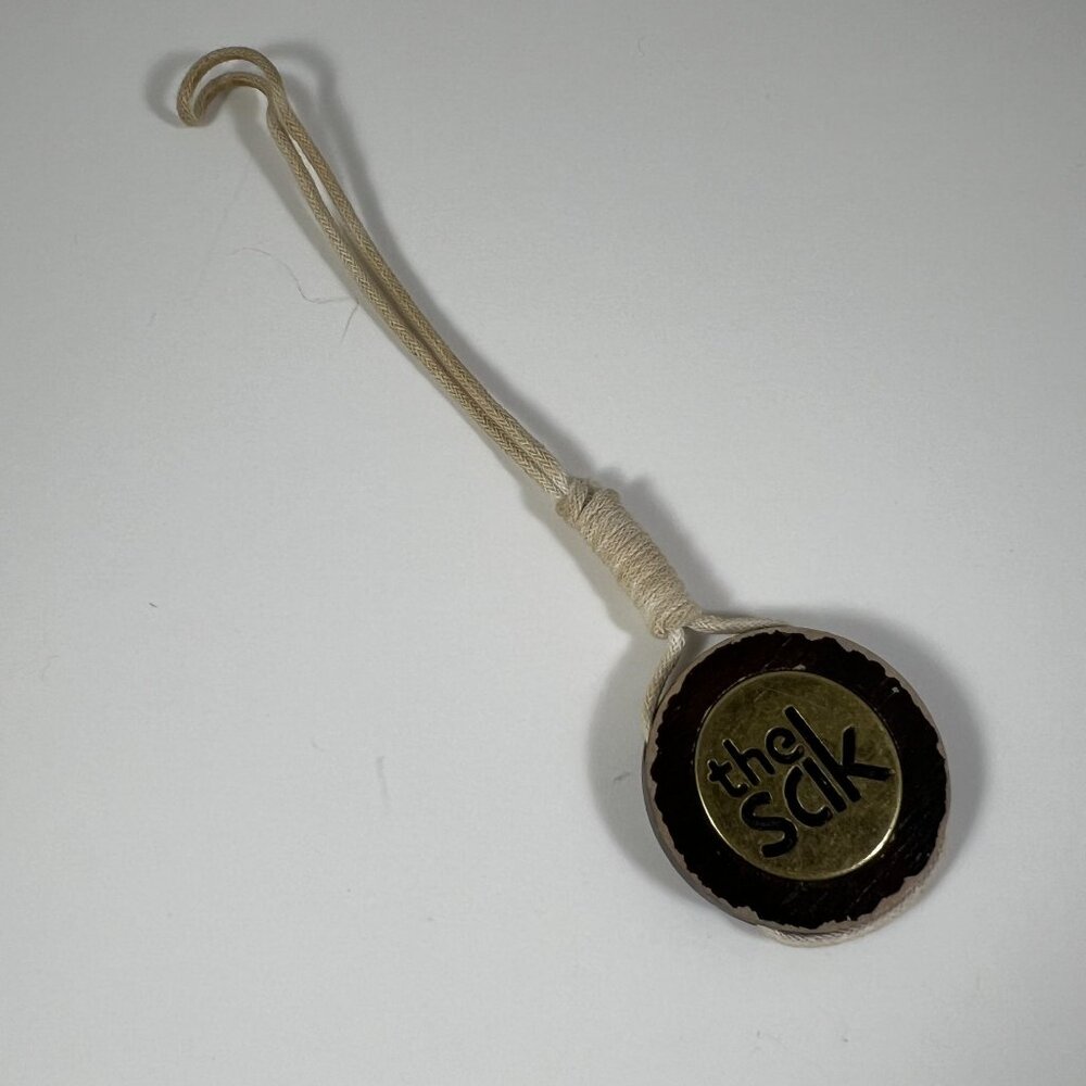 Handcrafted Wooden Keychain With Brass "The Sak" Logo Pendant